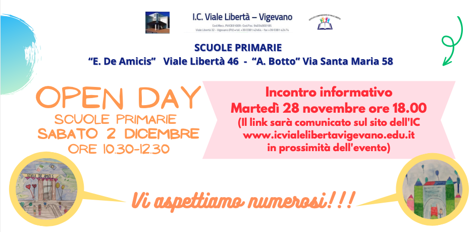 Invito Open day De Amicis