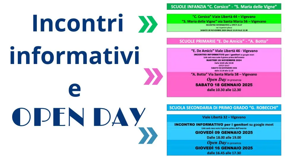 Open Day e incontri formativi 2024